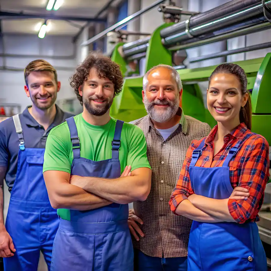 Professional plumbing, air conditioning, and electrical services team